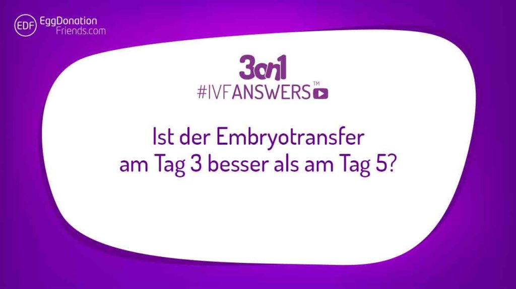 Ist der Embryotransfer am Tag 3 besser als am Tag 5?