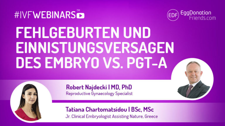 Fehlgeburten und Einnistungsversagen des Embryo vs. PGT-A Robert Najdecki from Assisting Nature